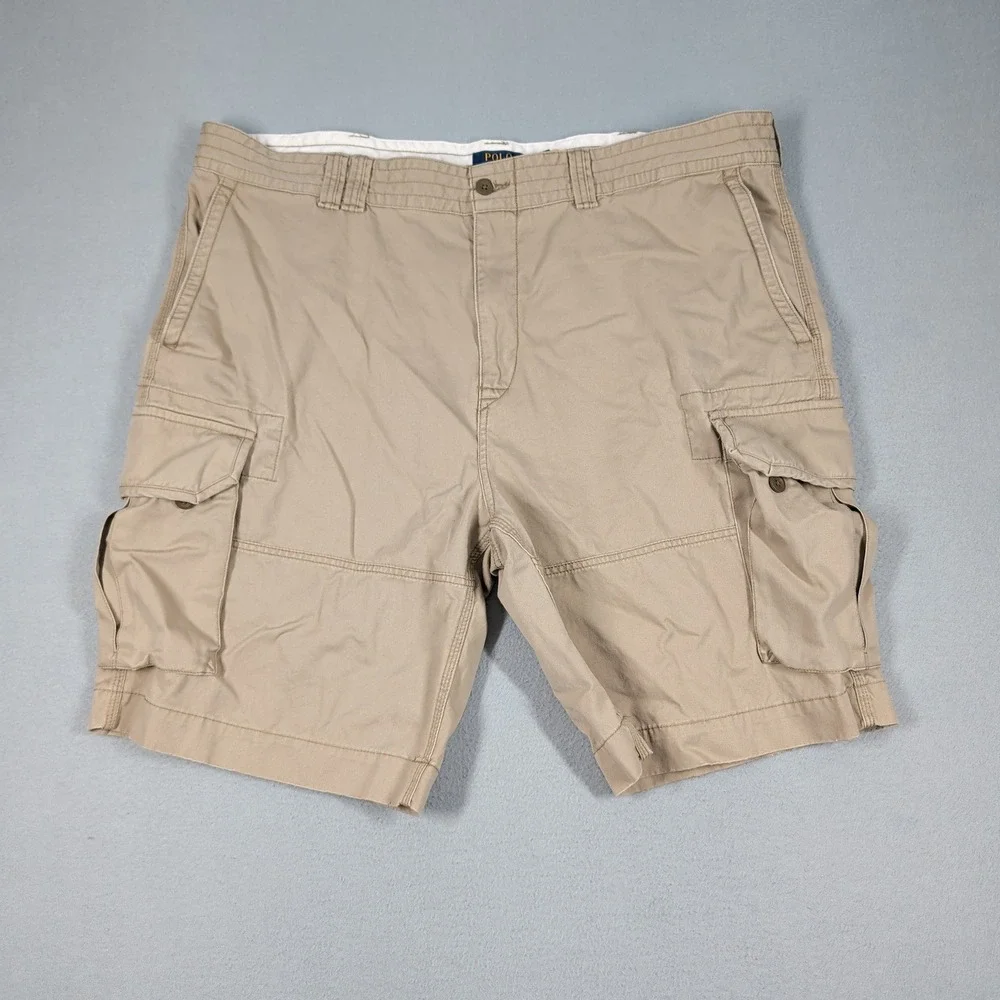 Polo Ralph Lauren Shorts Mens 44 Tan Classic Cargo Fit Cotton Casual Summer 4702
